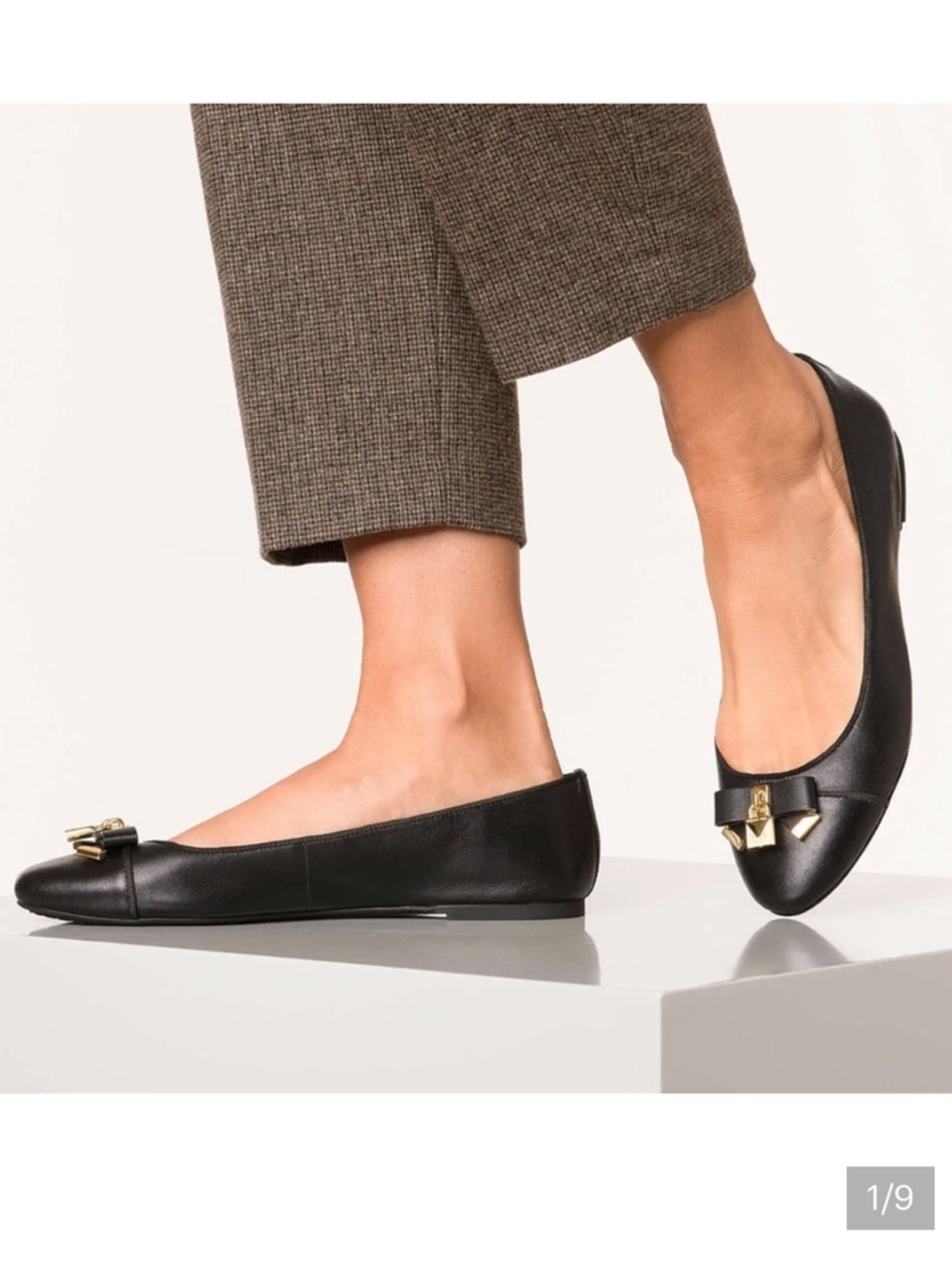 Michael Kors Alice Flats, Black, Size 8